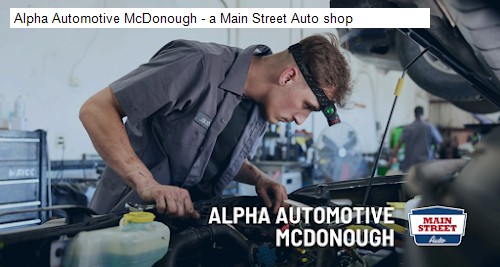 Alpha Automotive McDonough - a Main Street Auto shop